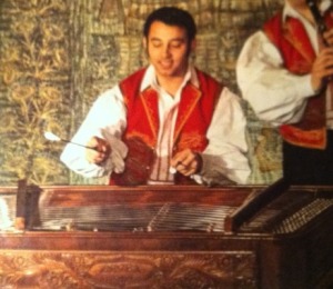 A happy cimbalom player